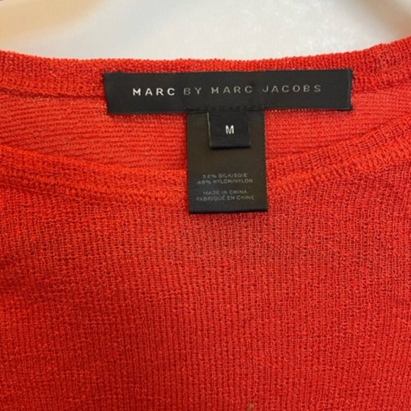 Marc Jacobs Orange Mesh-Mix Long Sleeve Top - Picture 2 of 5
